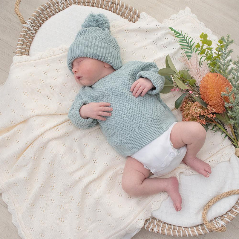 Living Textiles Bamboo Cotton Heirloom Blanket-12