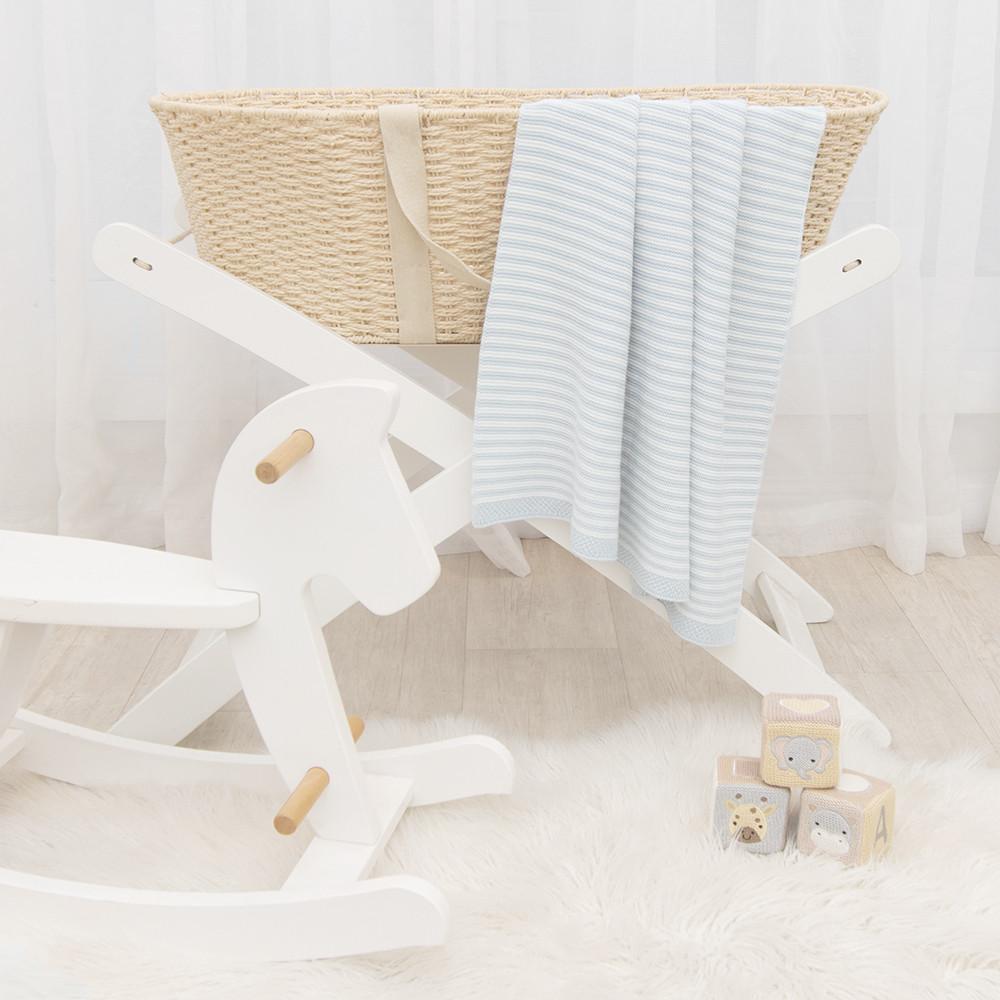 Living Textiles Cotton Knit Stripe Blanket-19