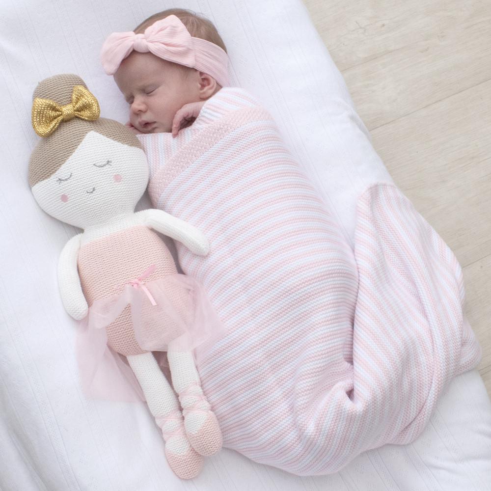Living Textiles Cotton Knit Stripe Blanket-22