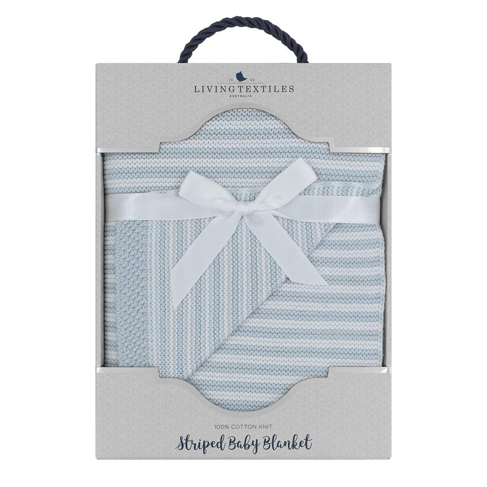Living Textiles Cotton Knit Stripe Blanket-13