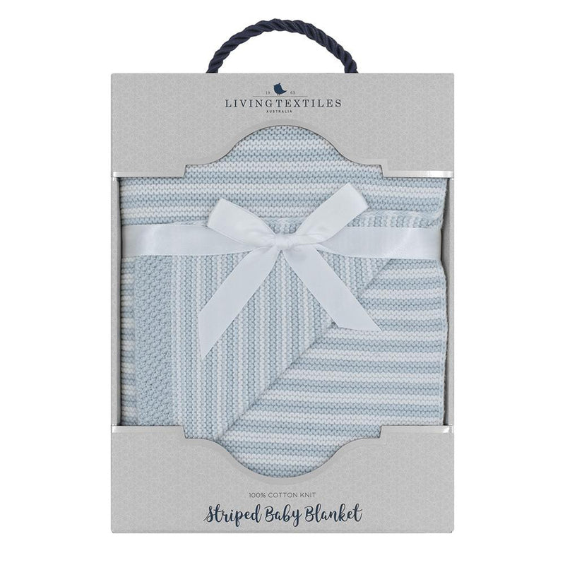 Living Textiles Cotton Knit Stripe Blanket-13