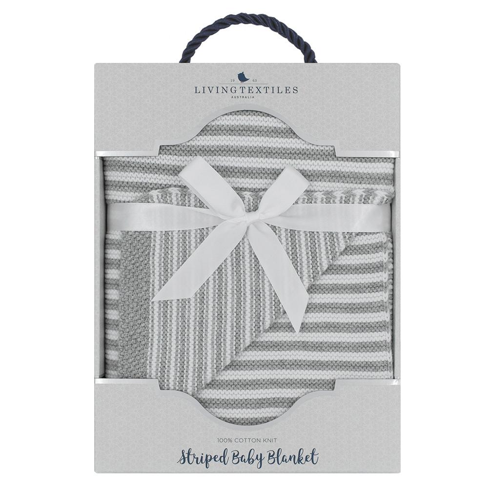 Living Textiles Cotton Knit Stripe Blanket-11