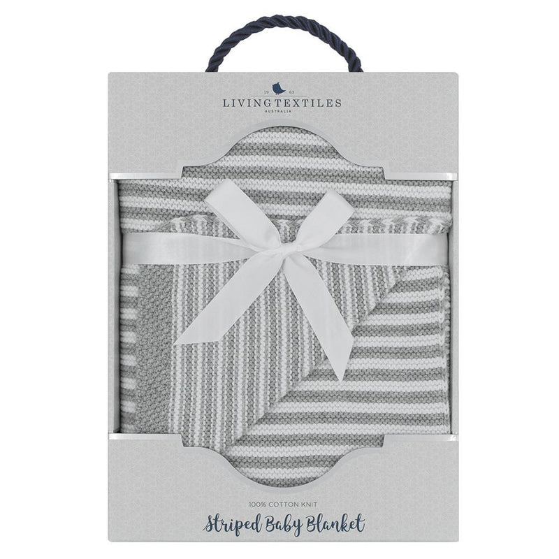 Living Textiles Cotton Knit Stripe Blanket-11