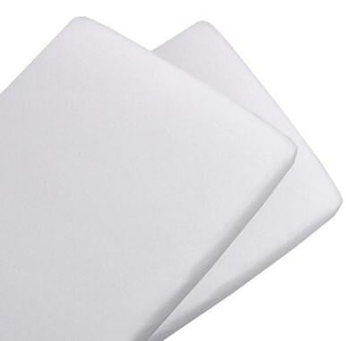 Buy Living Textiles Jersey Bassinet Fitted Sheets - White (2pk) Online - Babies Nz