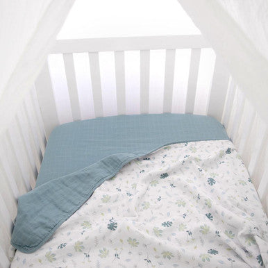 Buy Living Textile Organic Muslin Cot Blanket Online - Babies Nz