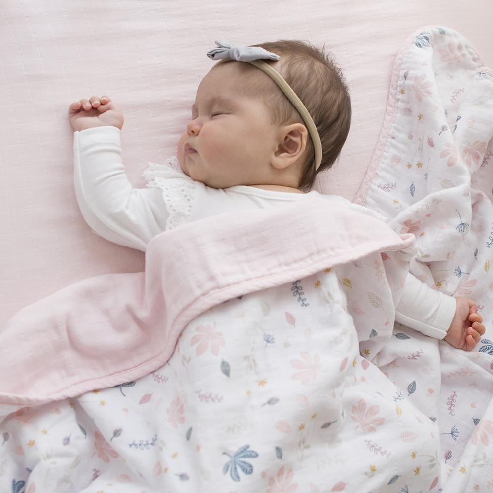 Living Textile Organic Muslin Cot Blanket-16