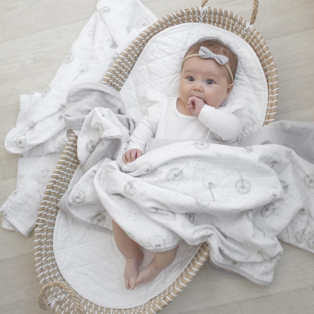 Living Textile Organic Muslin Cot Blanket-13