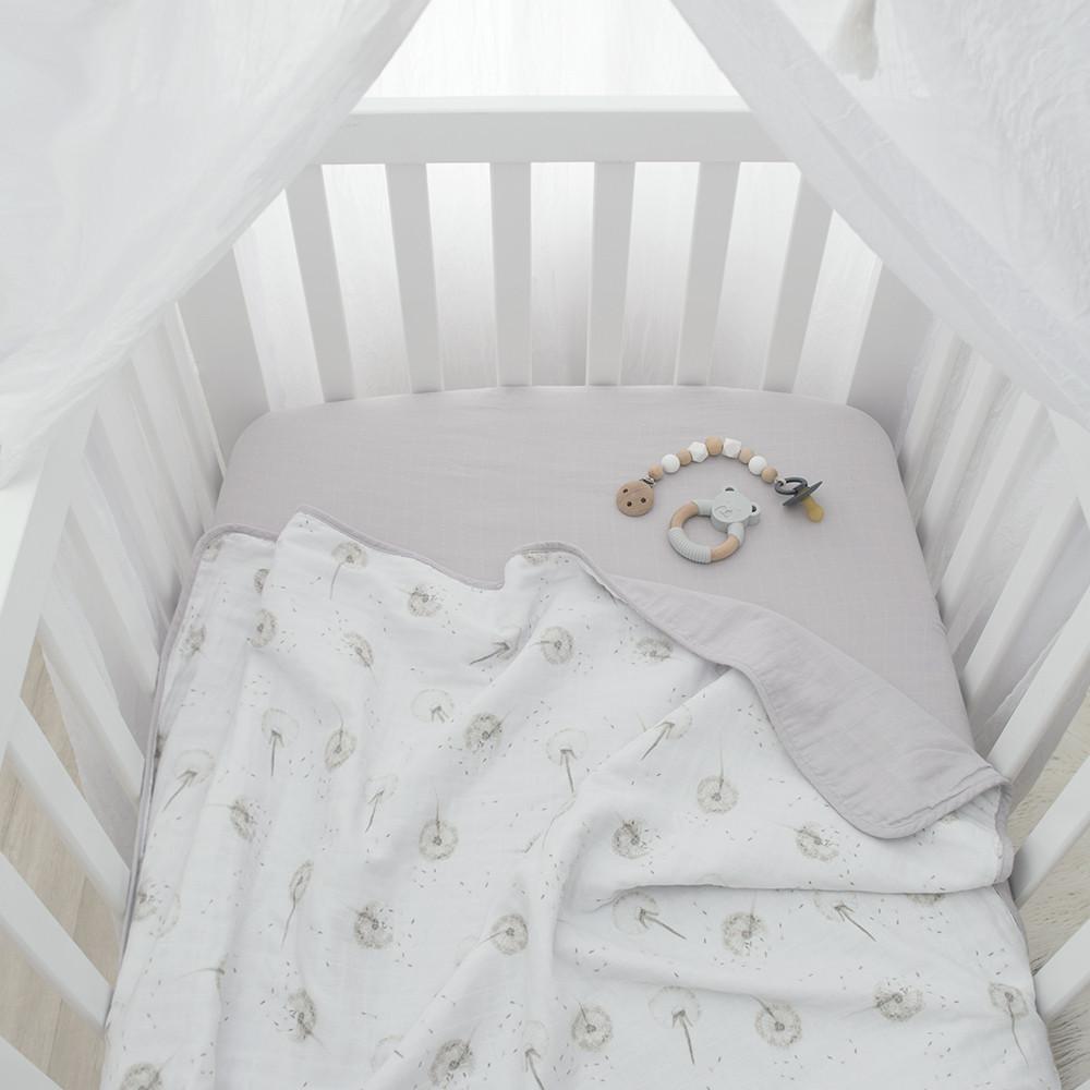 Living Textile Organic Muslin Cot Blanket-14