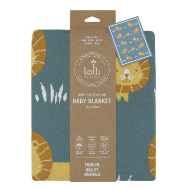Buy Lolli Living Knitted Pram Blanket - Day at the Zoo Online - Babies Nz