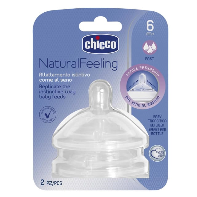 CHICCO Natural Feeling Teat 2pk-4