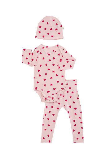 Bonds Newbies Organic Cotton Gift Set - Love Heart Sparkle-1