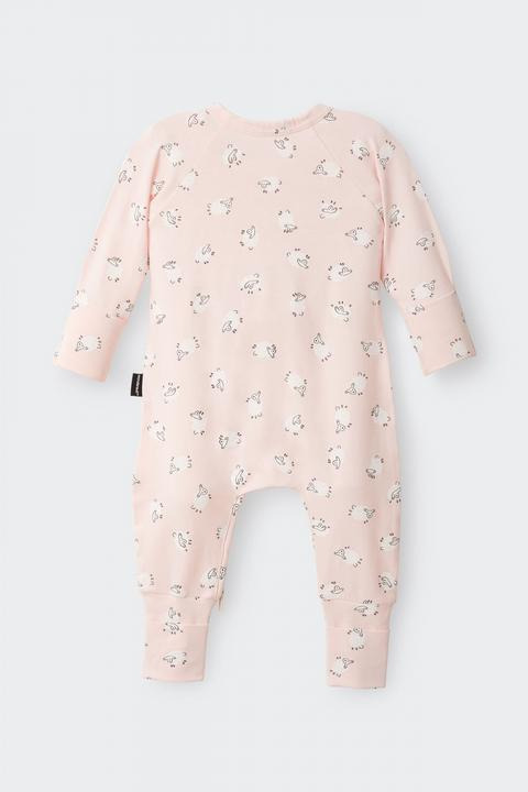 Bonds Newbies Organic Cotton Zippy - Counting Sheep Pink-2