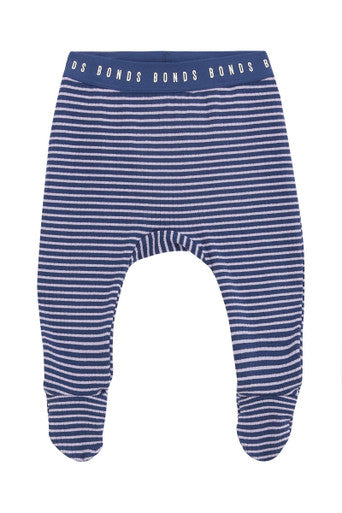 Bonds Newbies Rib Foot Legging - Bastille Blue-1