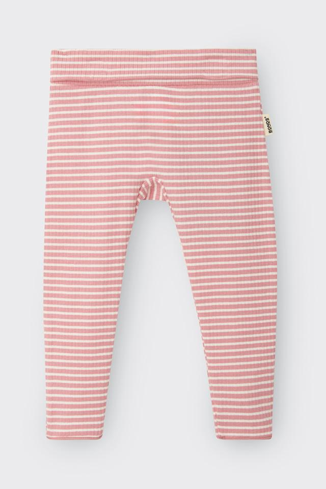 Bonds Newbies Wide Needle Rib Legging - Watermelon Sorbet / Marscapone-1