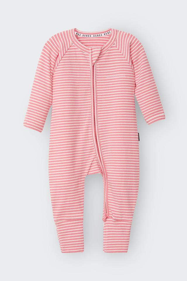 Bonds Newbies Wide Needle Rib Zippy - Watermelon Sorbet / Marscapone-1