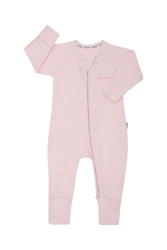 Bonds Newbies Wide Needle Rib Zippy - Rib Pink-1