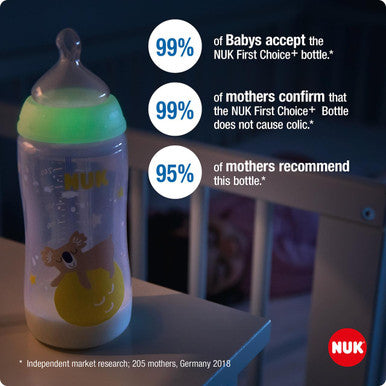Buy NUK First Choice Plus Bottle 300ml Night Online - Babies Nz