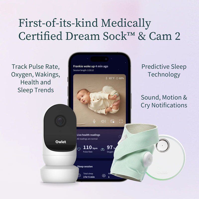 Owlet Dream Sock and Cam 2 Smart Baby Monitor Duo-17