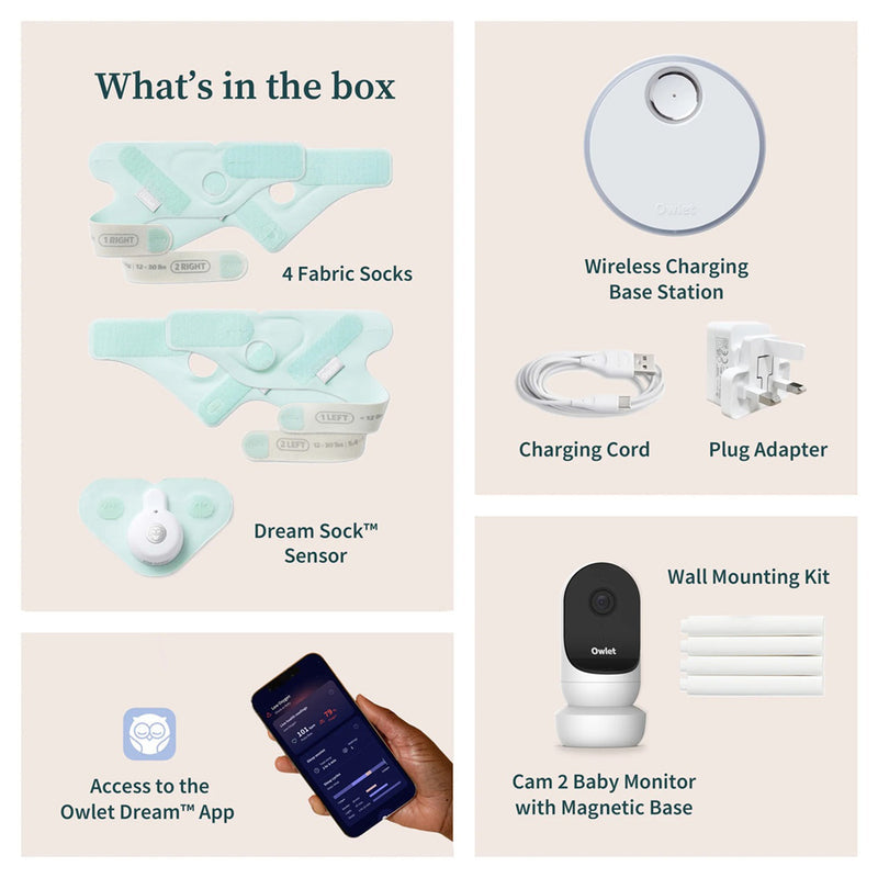 Owlet Dream Sock and Cam 2 Smart Baby Monitor Duo-7