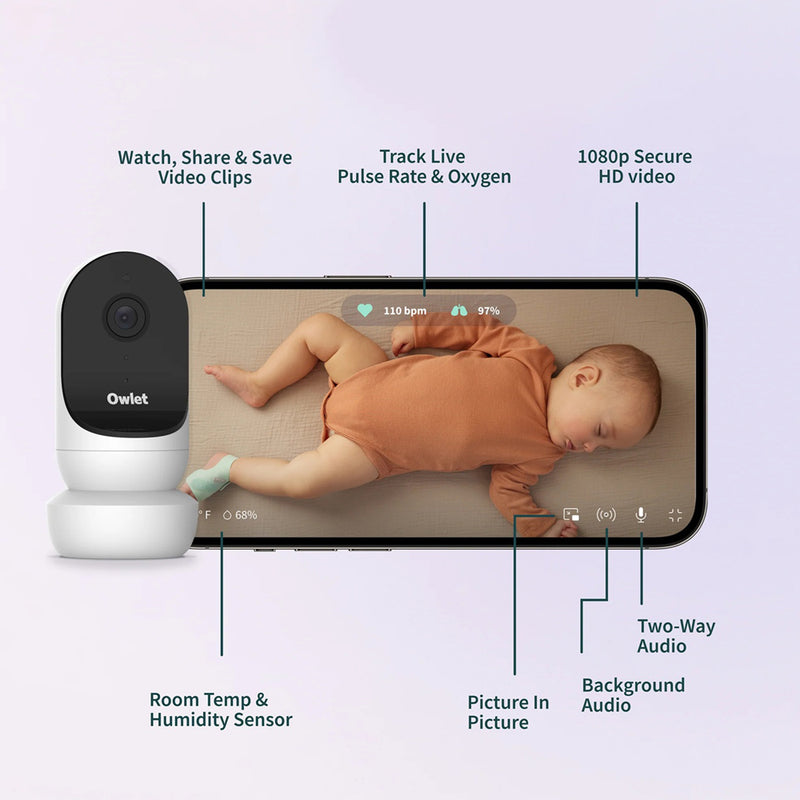 Owlet Dream Sock and Cam 2 Smart Baby Monitor Duo-10