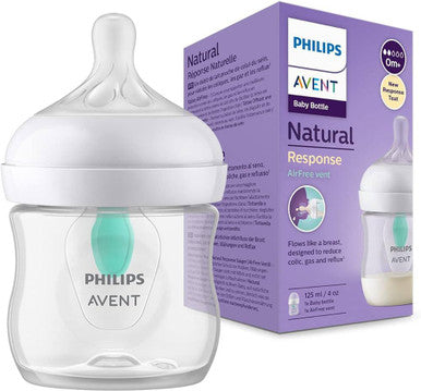 Buy Philips Avent Natural Response AirFree Valve Feeding Bottle 125ml Online - Babies Nz