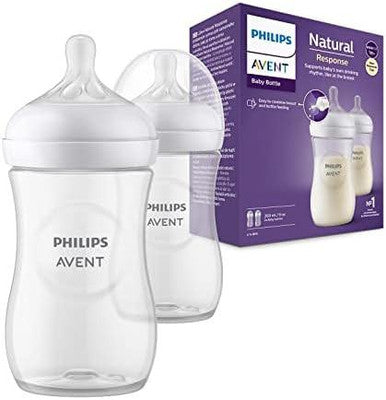 Buy Philips Avent Natural Response Feeding Bottle 260ml 2pk Online - Babies Nz