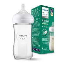Buy Philips Avent Natural Response Glass Feeding Bottle 240ml Online - Babies Nz