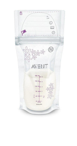 Buy Philips AVENT Breast Milk Storage bags 180ml (25pcs) Online - Babies Nz