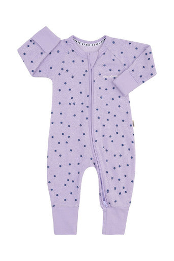 Bonds Poodlette Zip Wondersuit -Ditsy Dot Purple-1
