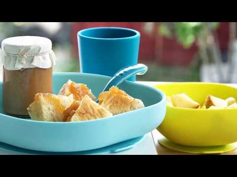 Beaba Silicone Suction Divided Plate & Spoon-5