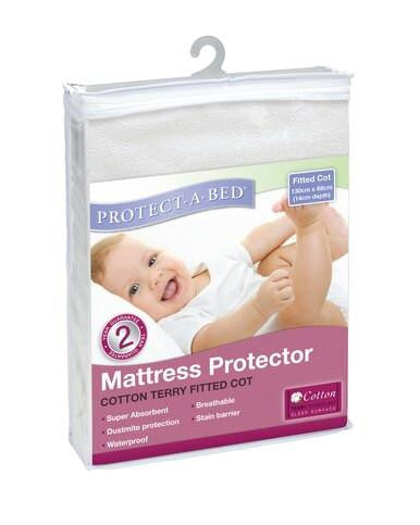 Buy Protect A Bed Cotton Terry Fitted Cot Online - Babies Nz