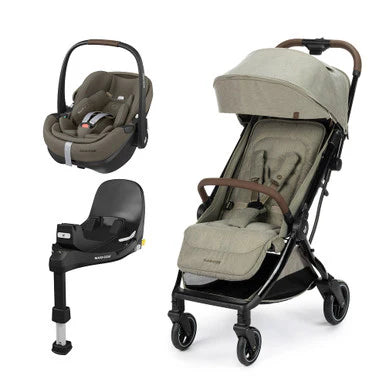 Maxi Cosi Eva³ Luxe Compact Stroller & Pebble 360 Pro² + Familyfix 360 Pro Base Bundle-1