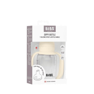 BIBS Silicone Sippy Bottle 150 ml - Ivory-3