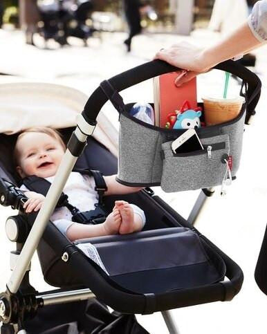 Buy Skip Hop Grab & Go Stroller Organizer - Heather Grey Online - Babies Nz