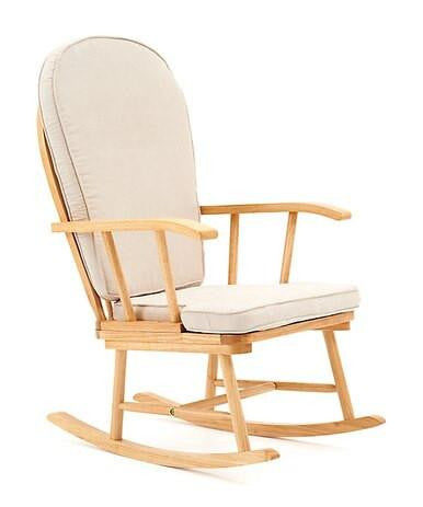 Buy Ellie Natural Rocking Chair with Beige Cushion Online - Babies Nz