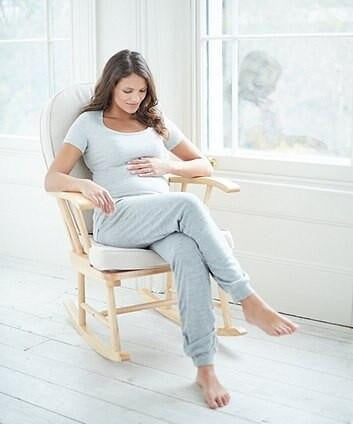 Buy Ellie White Rocking Chair with Grey Cushion Online - Babies Nz