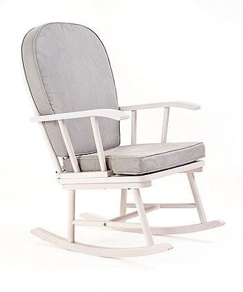 Buy Ellie White Rocking Chair with Grey Cushion Online - Babies Nz