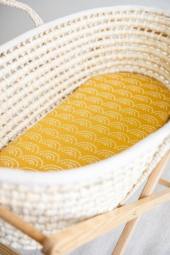 Buy Organic Cotton & Bamboo Moses Basket Sheet Online - Babies Nz