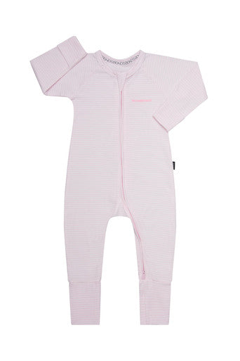 Bonds Zip Wondersuit - Ballet Pink / White-1
