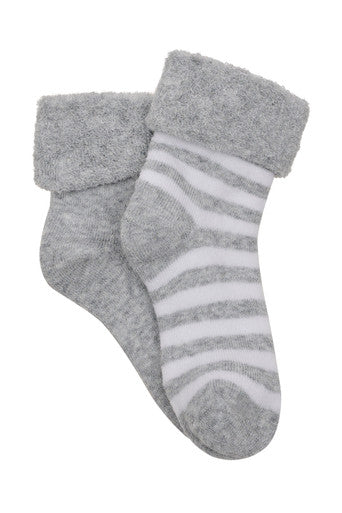 Bonds WonderSock Cozy Cuffs - Grey 2pk-2