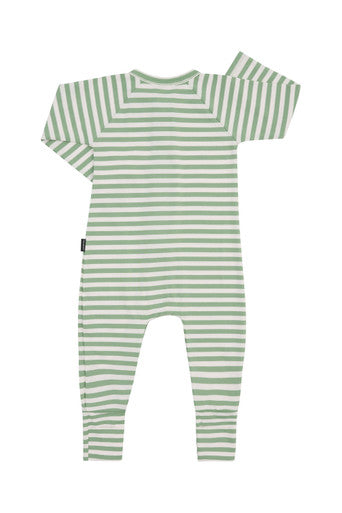 Bonds Zip Wondersuit -  Green Stripe-2