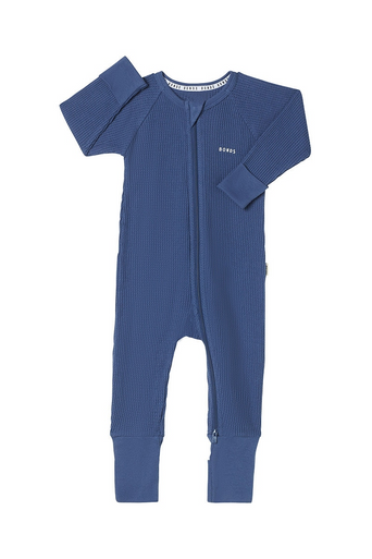 Bonds Waffle Zip Wondersuit - Bastille Blue-1