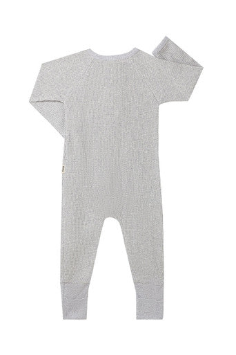 Bonds Waffle Zip Wondersuit - New Grey Marle-2