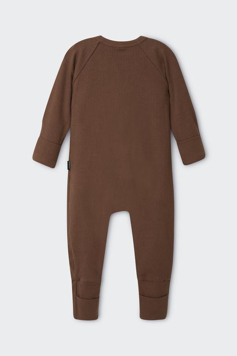 Bonds Wide Needle Rib Zippy - Truffle-2