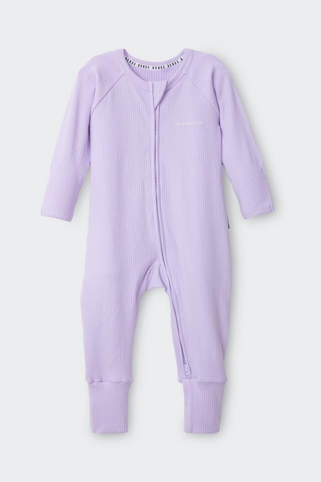 Bonds Wide Needle Rib Zippy - Lilac Lillies-1