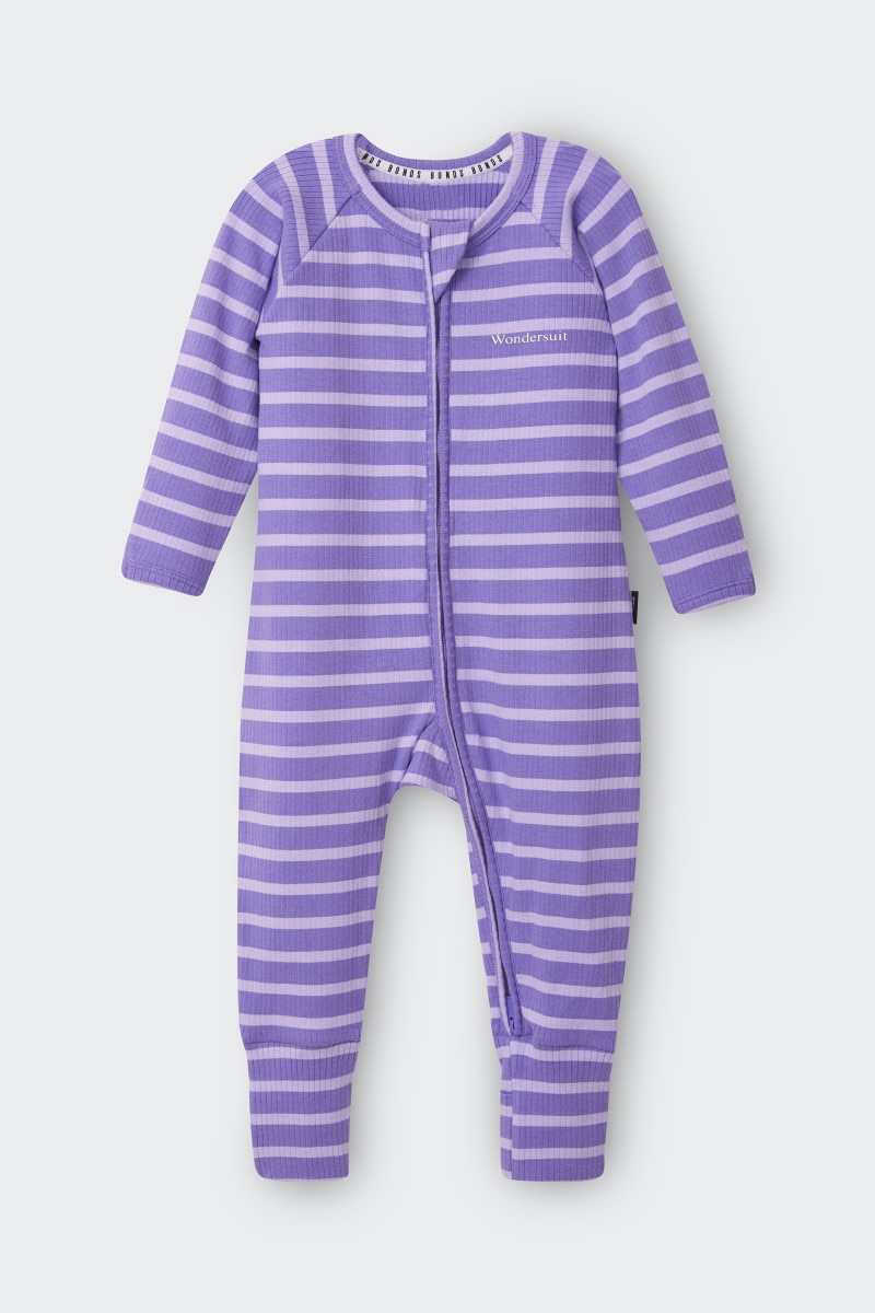 Bonds Newbies Wide Needle Rib Zippy - Just Dance / Violet Rules-1