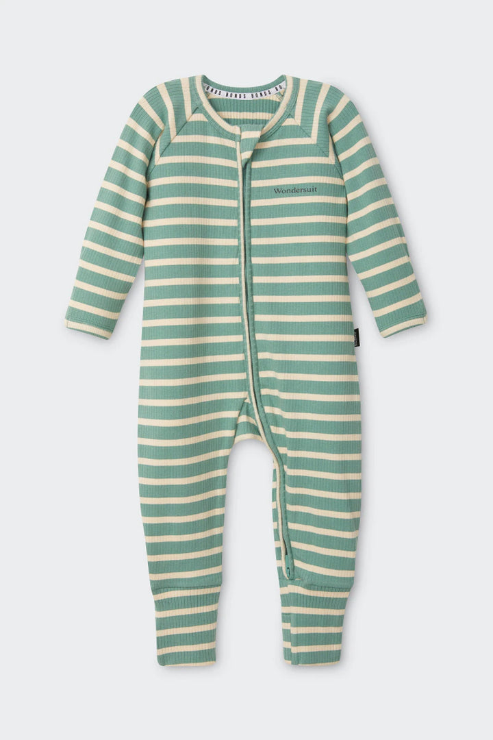 Bonds Newbies Wide Needle Rib Zippy - Lator Gator / Sesame Seed-1