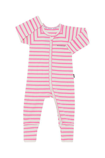Bonds Wide Needle Rib Zippy - Lolly Ice Pink-1