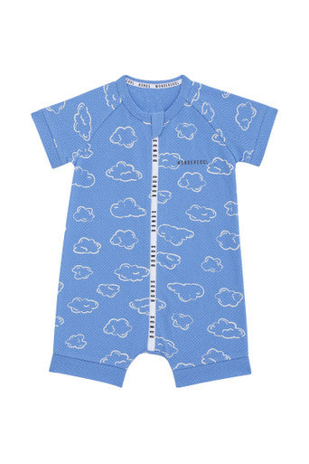 Bonds Wondercool Eyelet Zip Romper - Dreamy Clouds-1