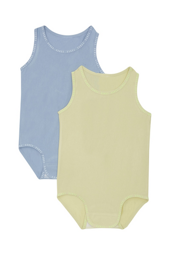 Bonds Wondergrow Singletsuit 2pk - Maybe Matcha/Solstice-1